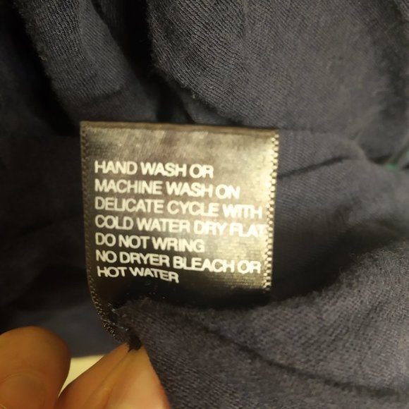 Nasty Gal Off-the-Shoulder Navy Blue Crop Top - Picture 6 of 6